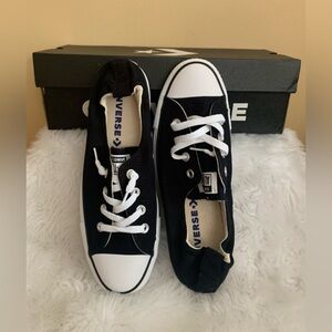 CONVERSE CT Black canvas Shoreline Slip on ladies size 9.5 NIB 7.5 Eur